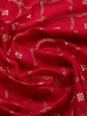 Woven Art Silk Unstitched Suit Piece With Dupatta