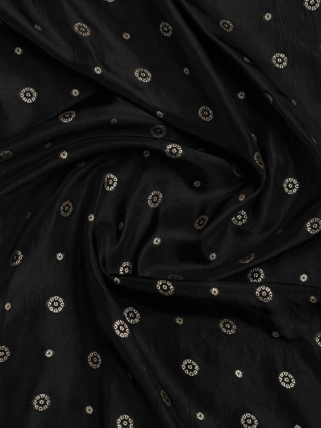 Embroidered Art Silk Unstitched Suit Piece With Dupatta