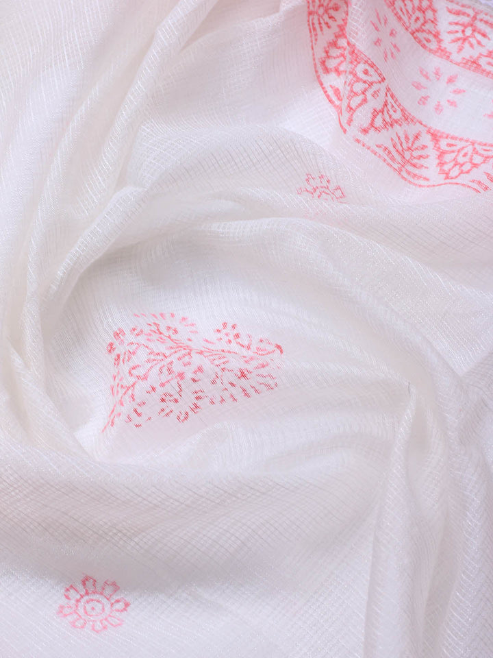 Printed Cotton Blend Unstitched Suit With Dupatta