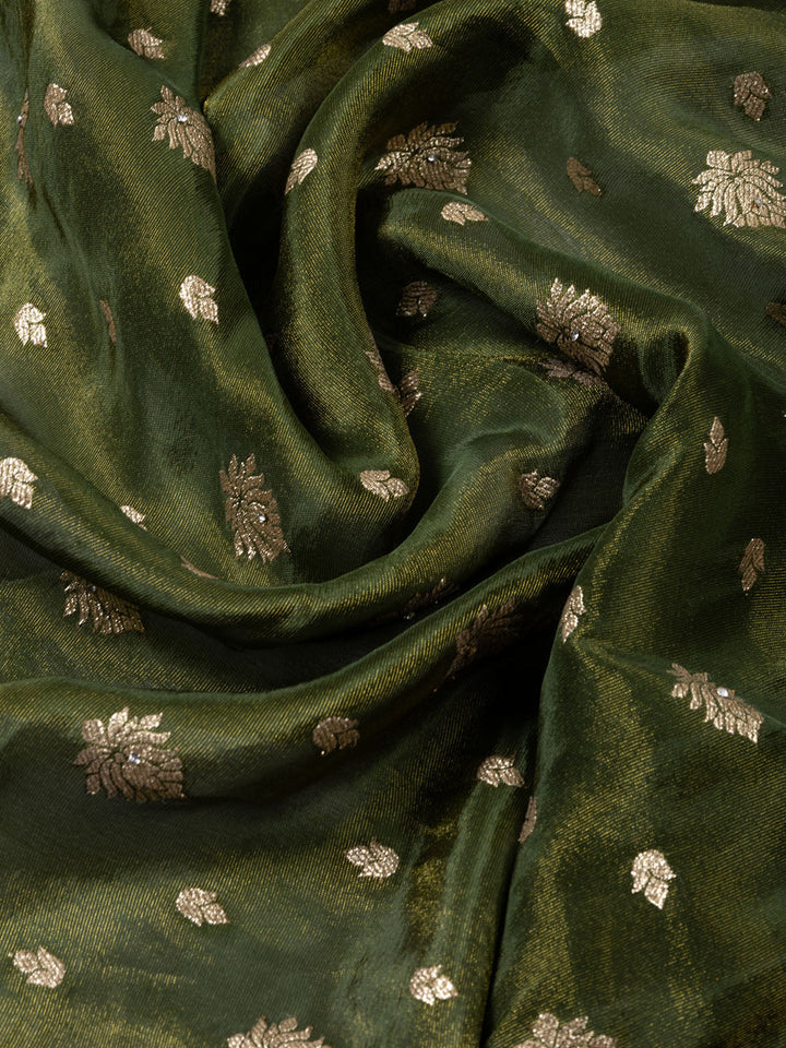 Embroidered Tissue Unstitched Suit With Dupatta