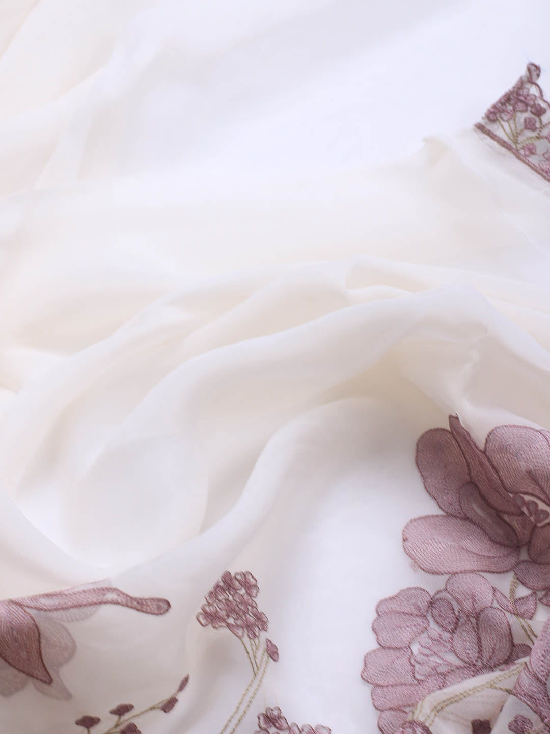 Embroidery Linen Unstitched Suit With Dupatta