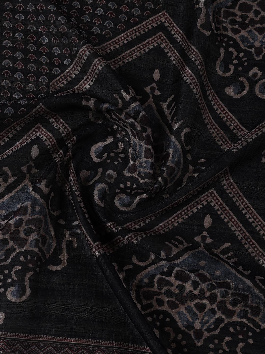 Neck Embroidery Tussar Unstitched Suit Piece With Dupatta