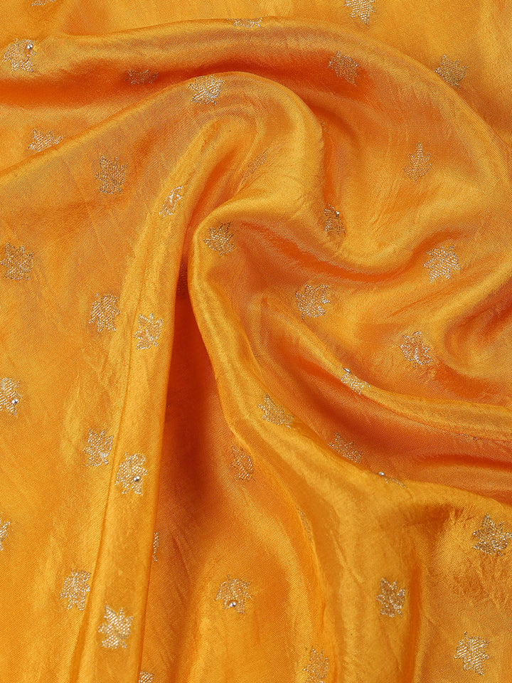 Woven Art Silk Unstitched Suit Piece With Dupatta