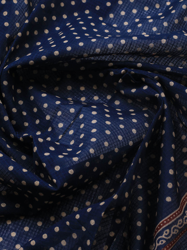 Printed Cotton Blend Unstitched Suit Piece With Dupatta