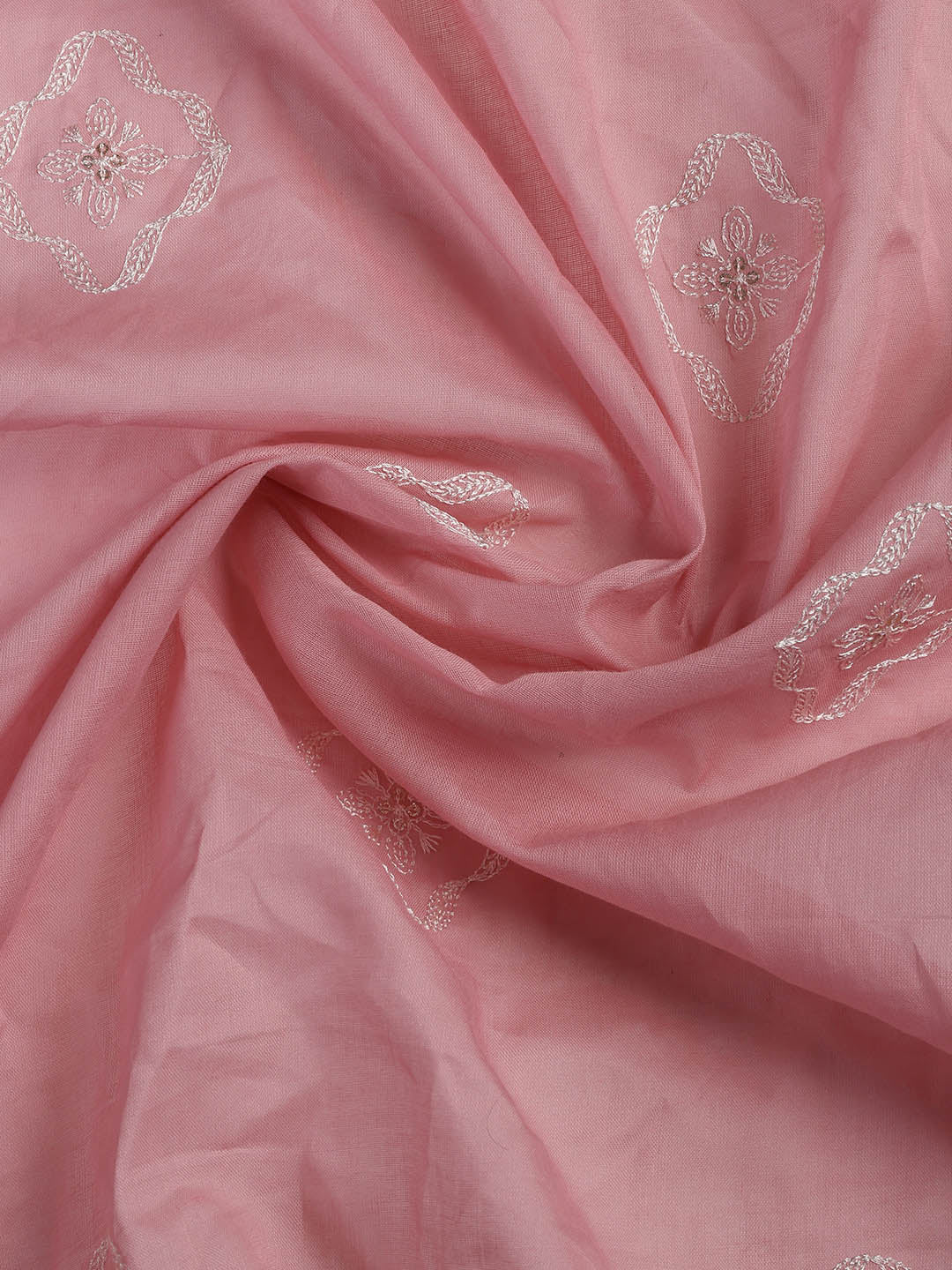Embroidered Cotton Blend Unstitched Suit Piece With Dupatta