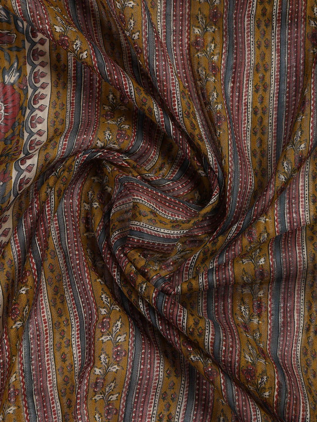 Printed Cotton Blend Unstitched Suit With Dupatta