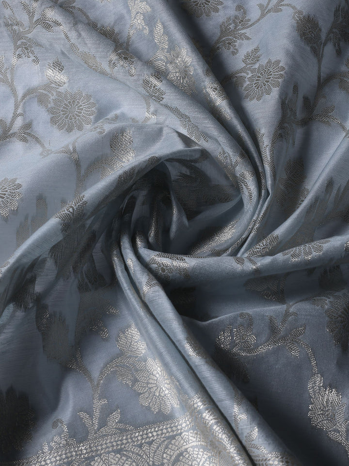 Woven Chanderi Unstitched Suit With Dupatta