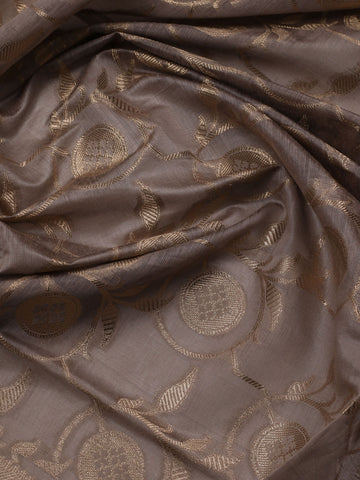 Woven Banarasi Chanderi Unstitched Suit With Dupatta