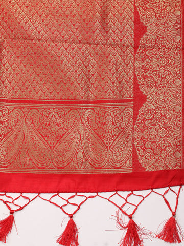 Zari Border Booti Handloom Woven Saree