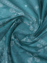 Neck Work Cotton Blend Unstitched Suit With Dupatta