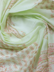 Printed Cotton Blend Unstitched Suit Piece With Dupatta