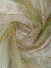 Neck Work Cotton Blend Unstitched Suit With Dupatta