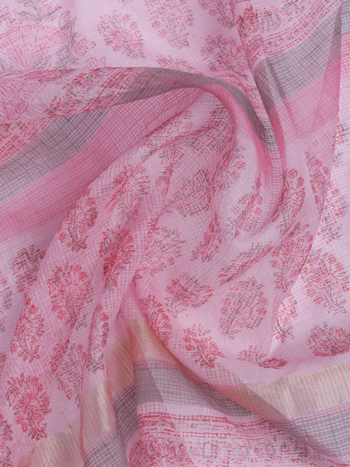 Neck Work Cotton Blend Unstitched Suit With Dupatta