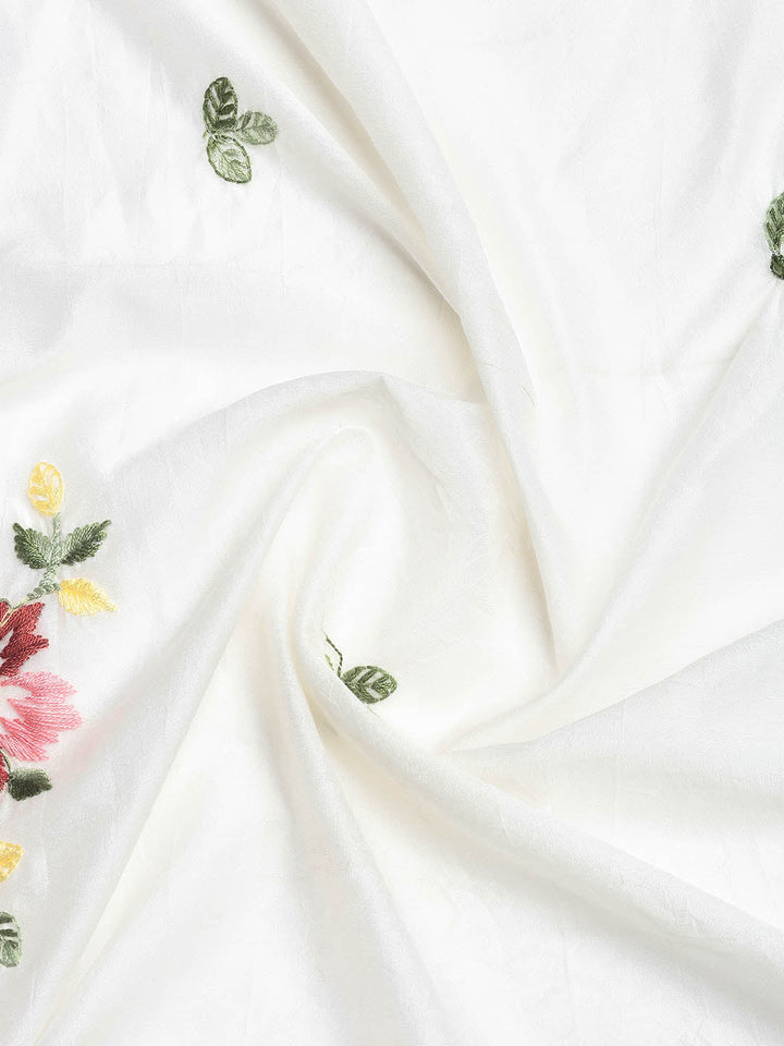 Neck Embroidery Cotton Unstitched Suit With Dupatta