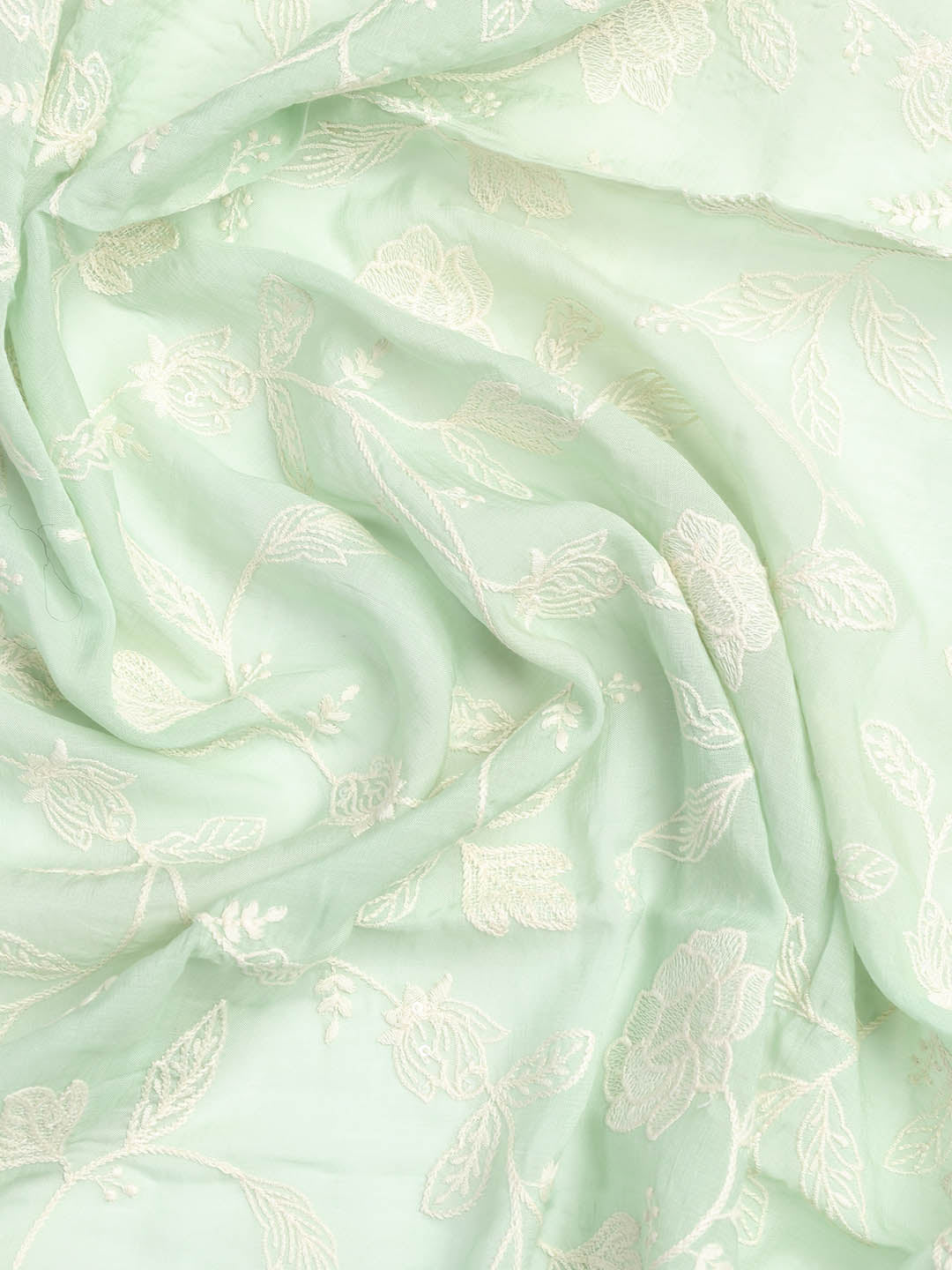Embroidery Linen Unstitched Suit With Dupatta