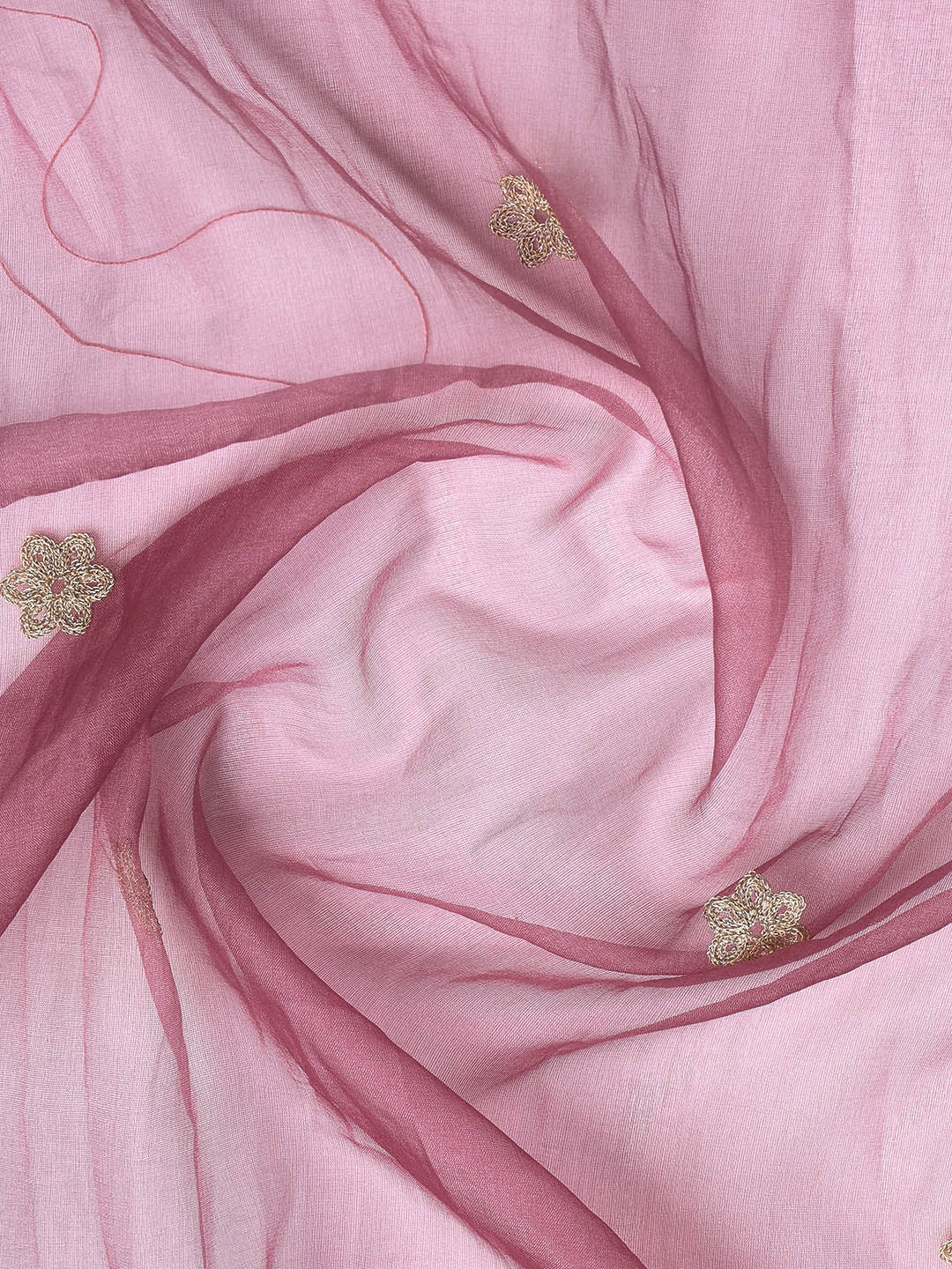 Neck Embroidery Organza Unstitched Suit Piece With Dupatta