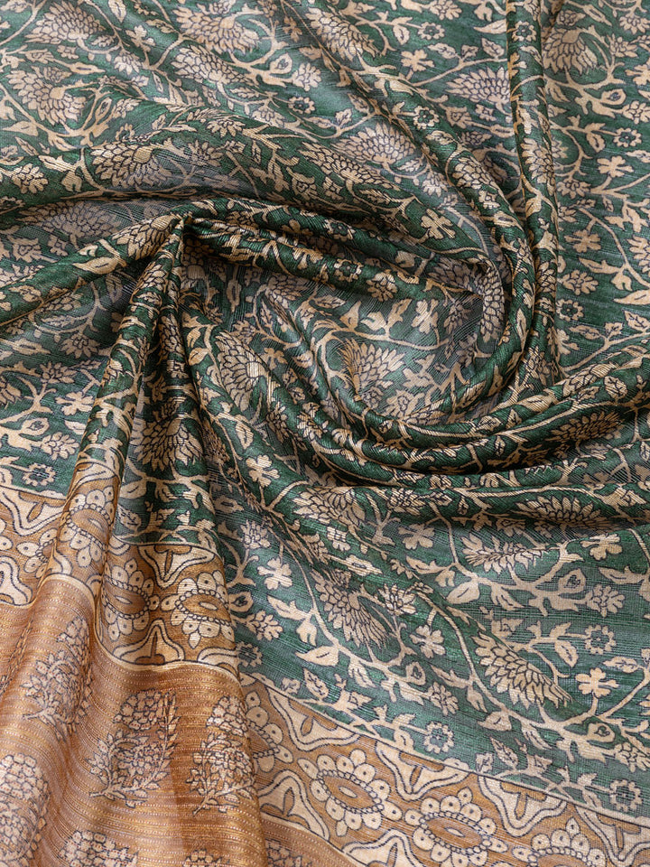 Neck Embroidered Chanderi Unstitched Suit With Dupatta