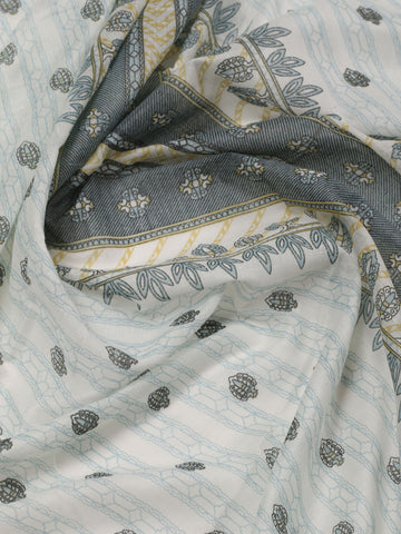 Printed Cotton Unstitched Suit With Dupatta