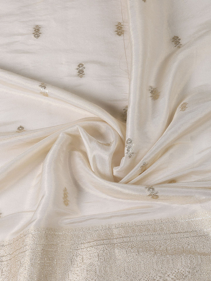 Neck Embroidered Tissue Unstitched Suit Piece With Dupatta