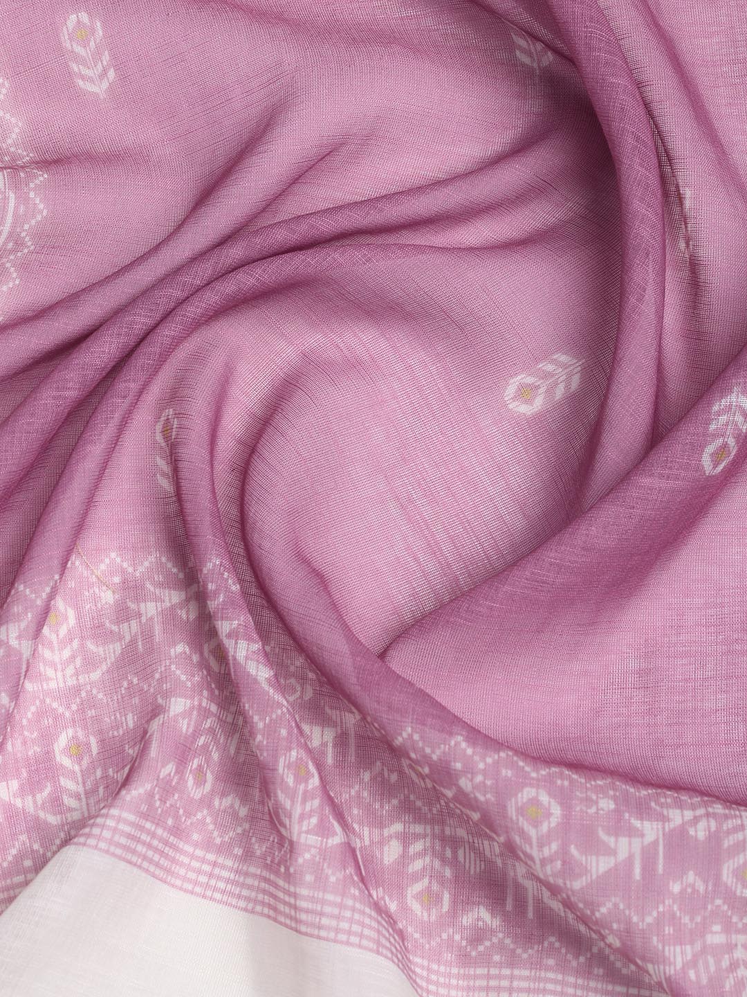 Printed Linen Unstitched Suit With Dupatta