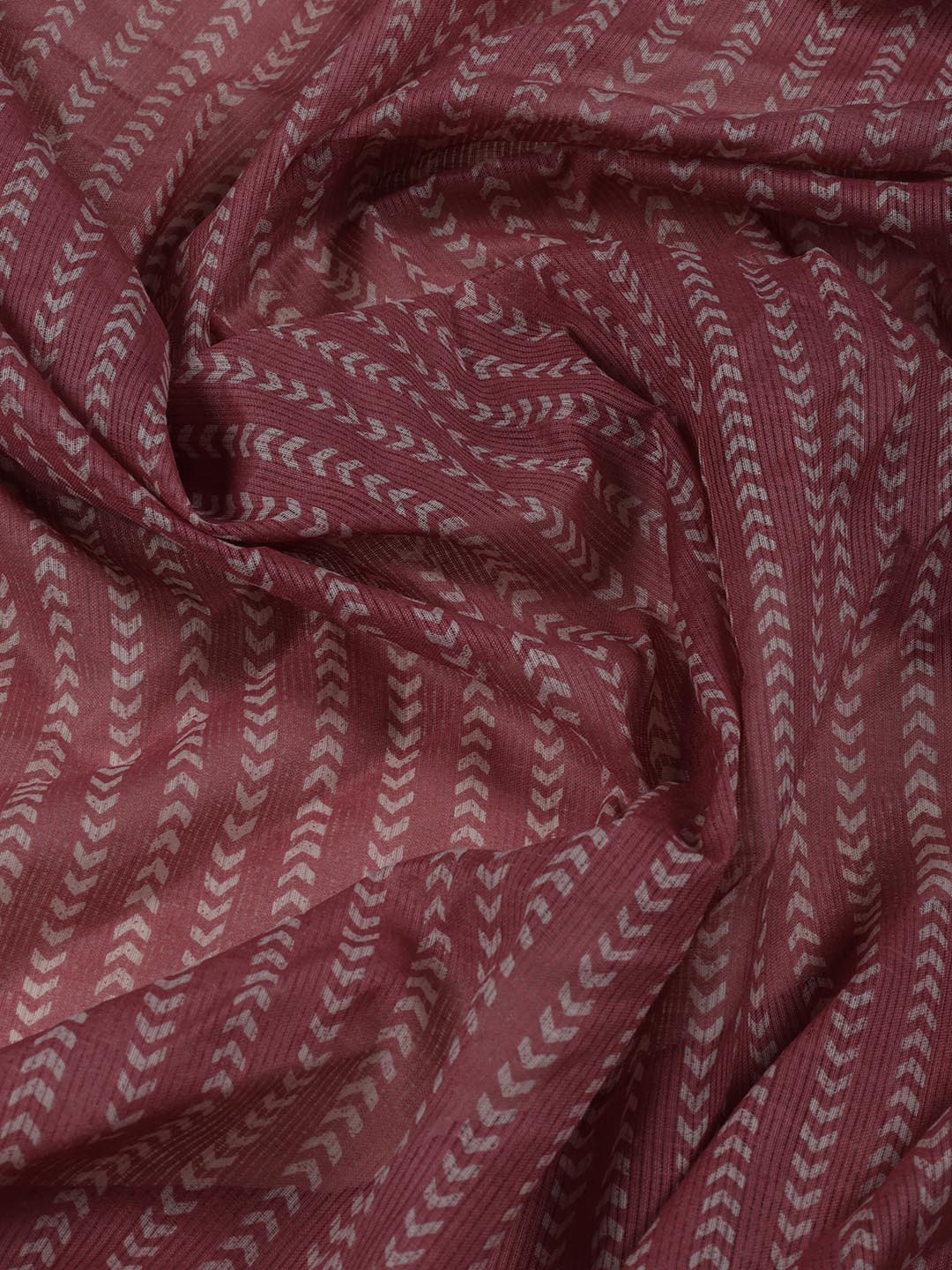 Printed Cotton Blend Unstitched Suit Piece With Dupatta