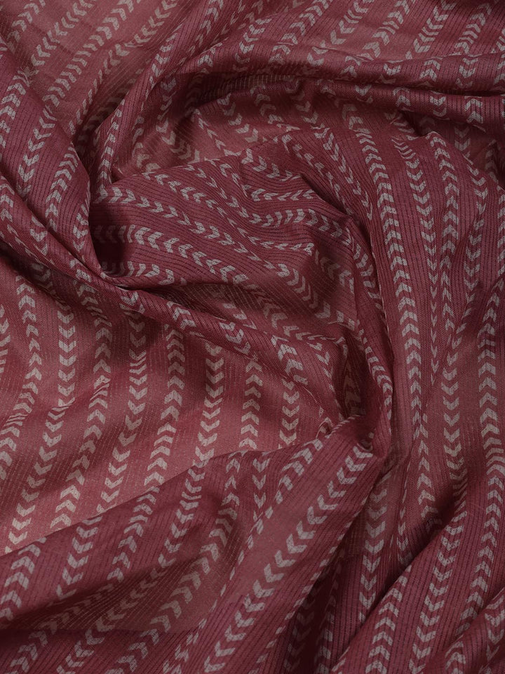 Printed Cotton Blend Unstitched Suit Piece With Dupatta
