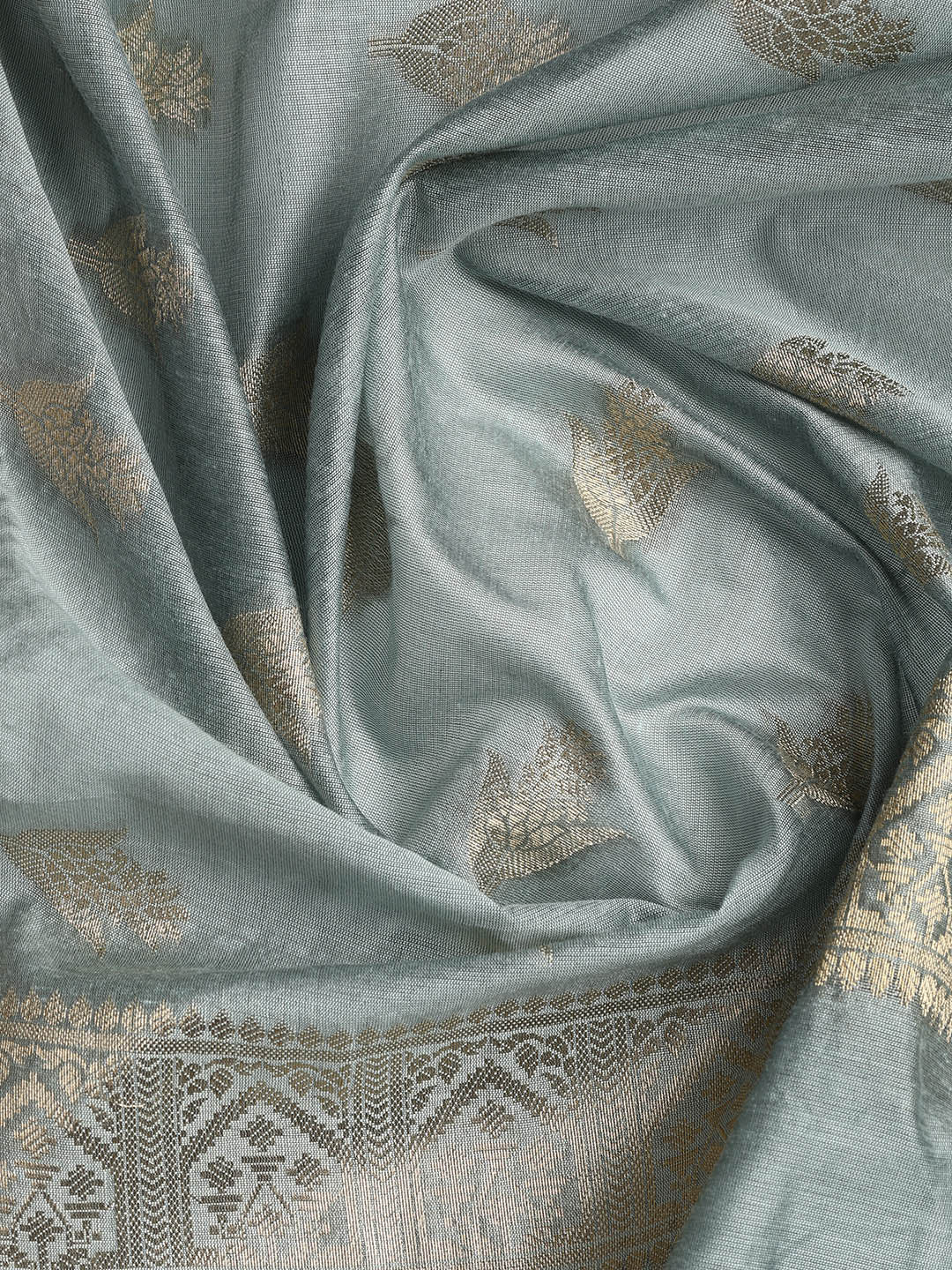 Woven Chanderi Unstitched Suit With Dupatta