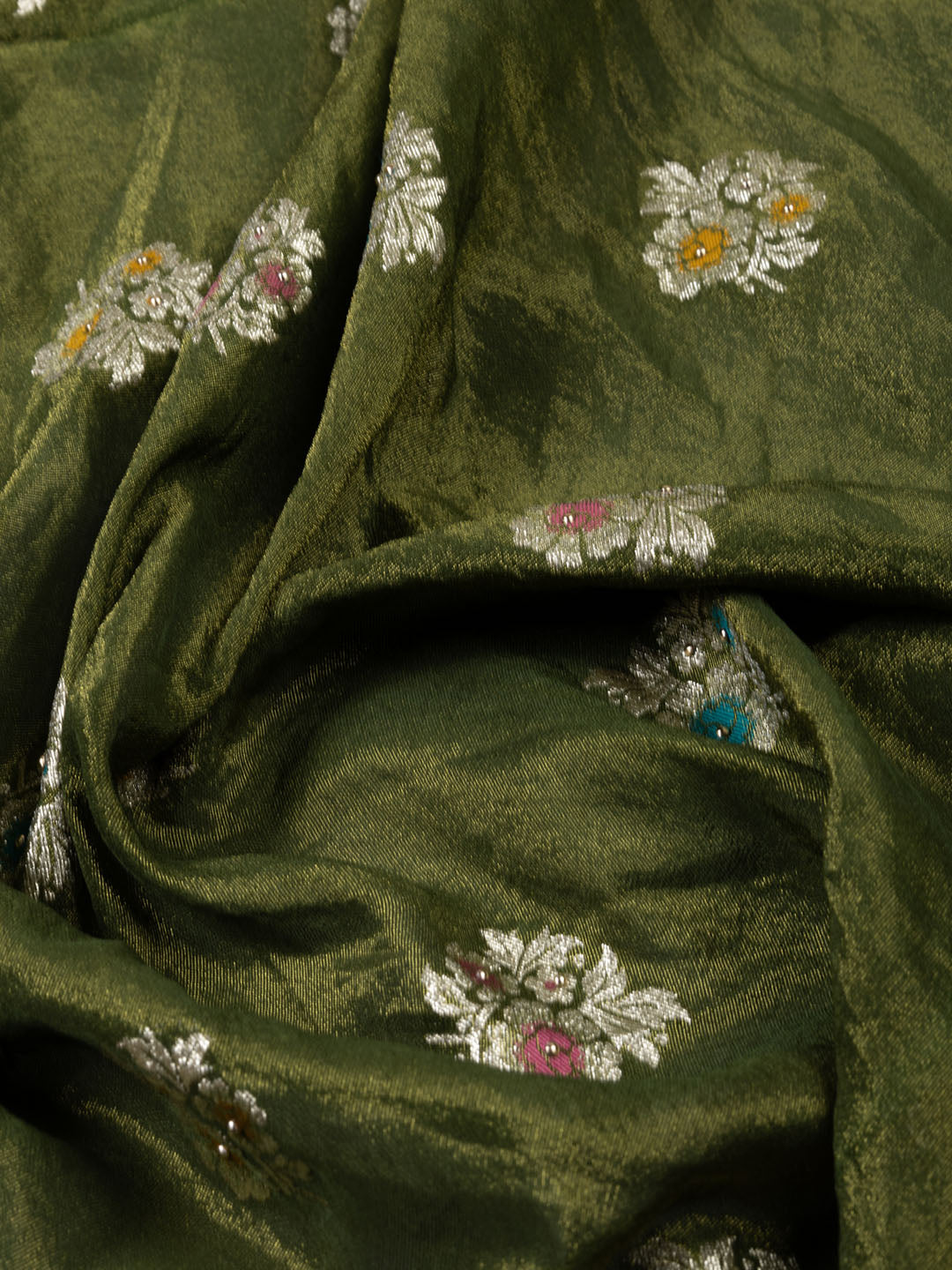 Woven Tissue Unstitched Suit Piece With Dupatta