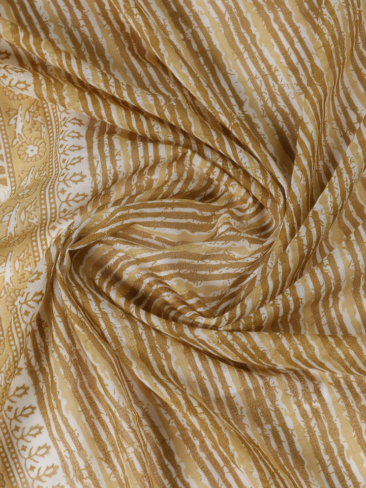 Printed Cotton Blend Unstitched Suit With Dupatta