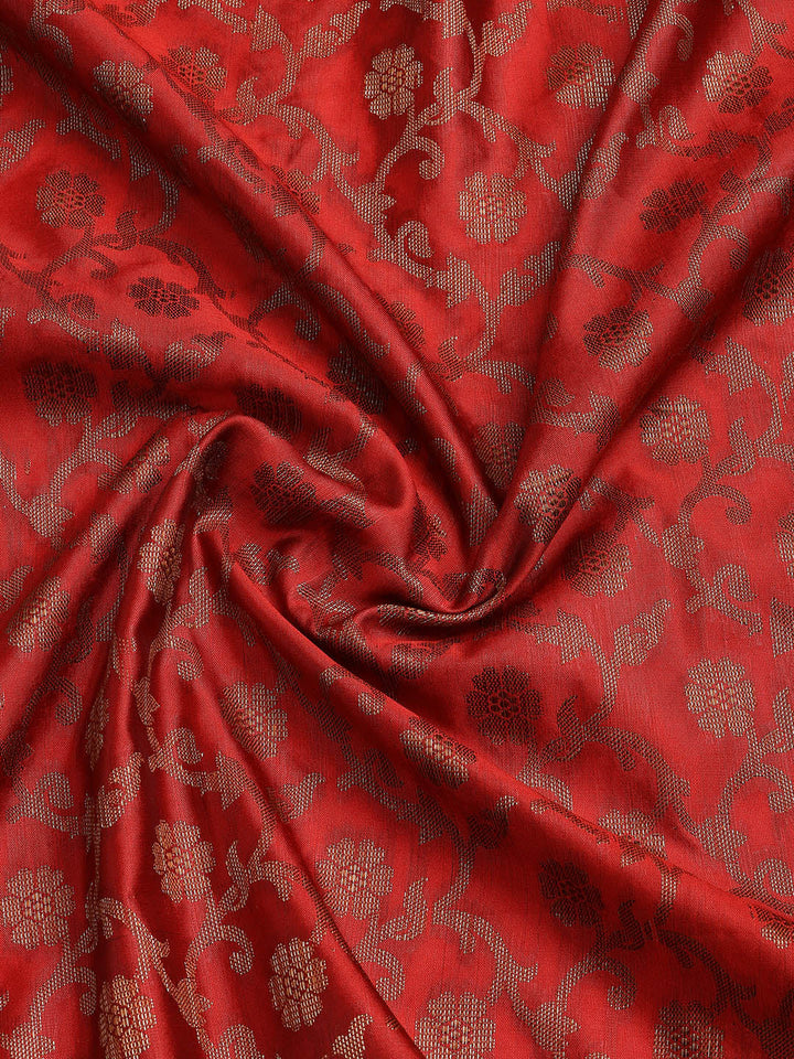 Woven Chanderi Unstitched Suit With Dupatta