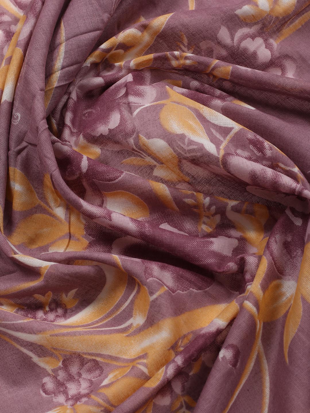 Printed Cotton Blend Unstitched Suit Piece With Dupatta
