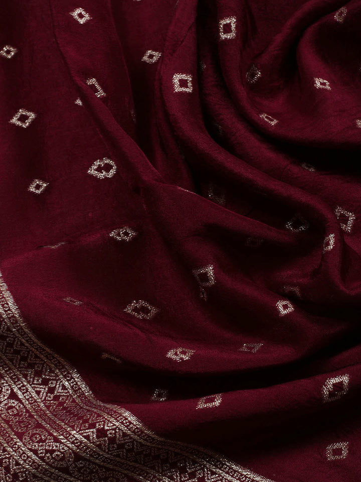 Woven Chanderi Unstitched Suit Piece With Dupatta