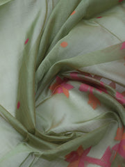 Jamdani Chanderi Unstitched Suit Piece With Dupatta