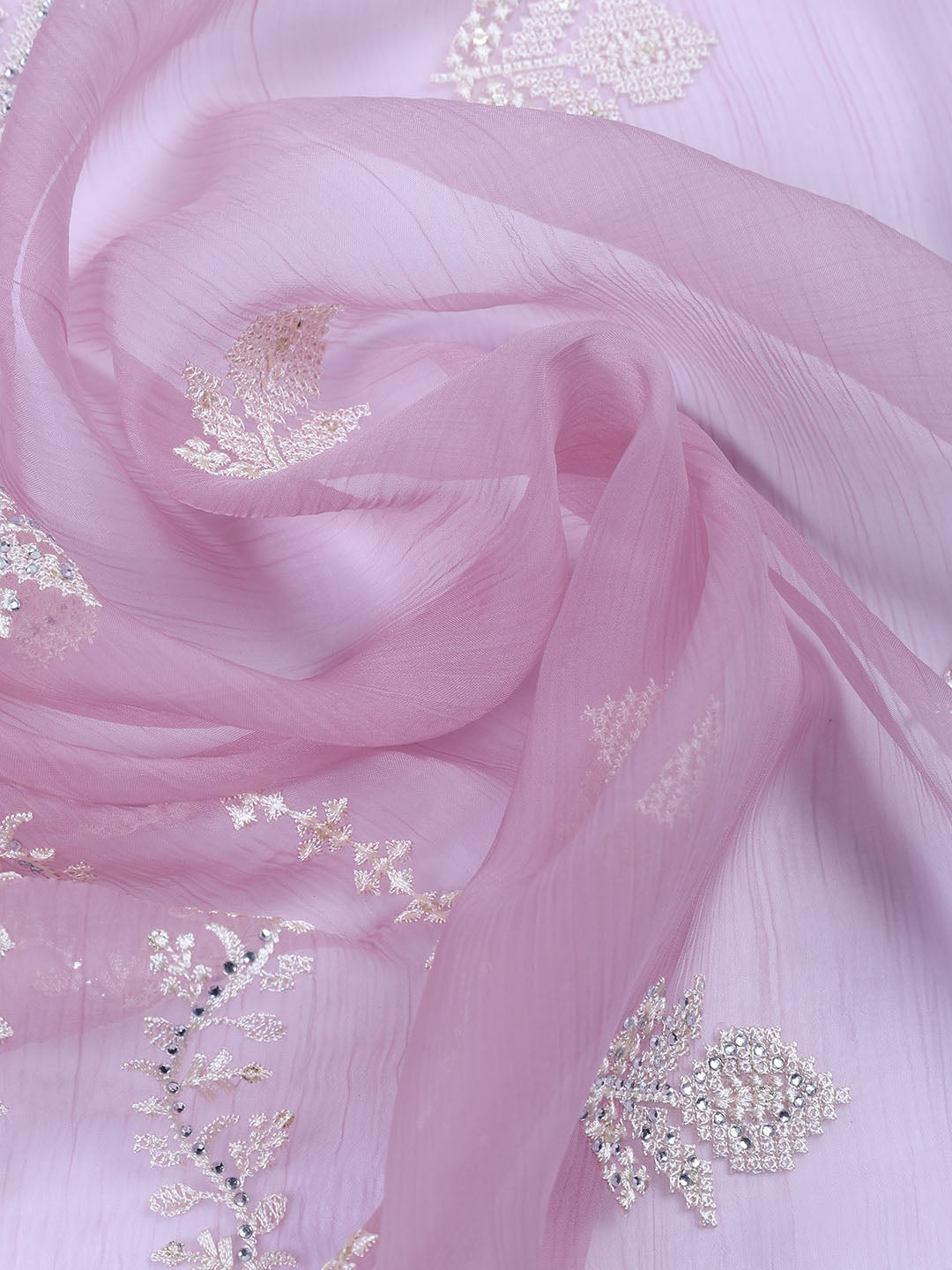 Embroidered Organza Unstitched Suit With Dupatta