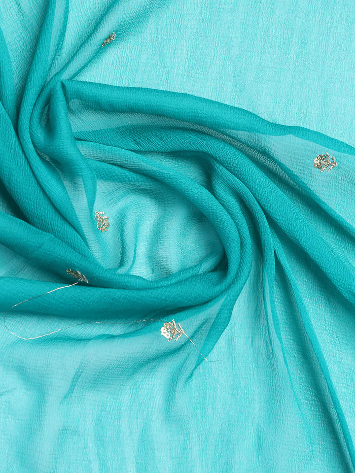 Printed Embroidered Muslin Unstitched Suit With Dupatta