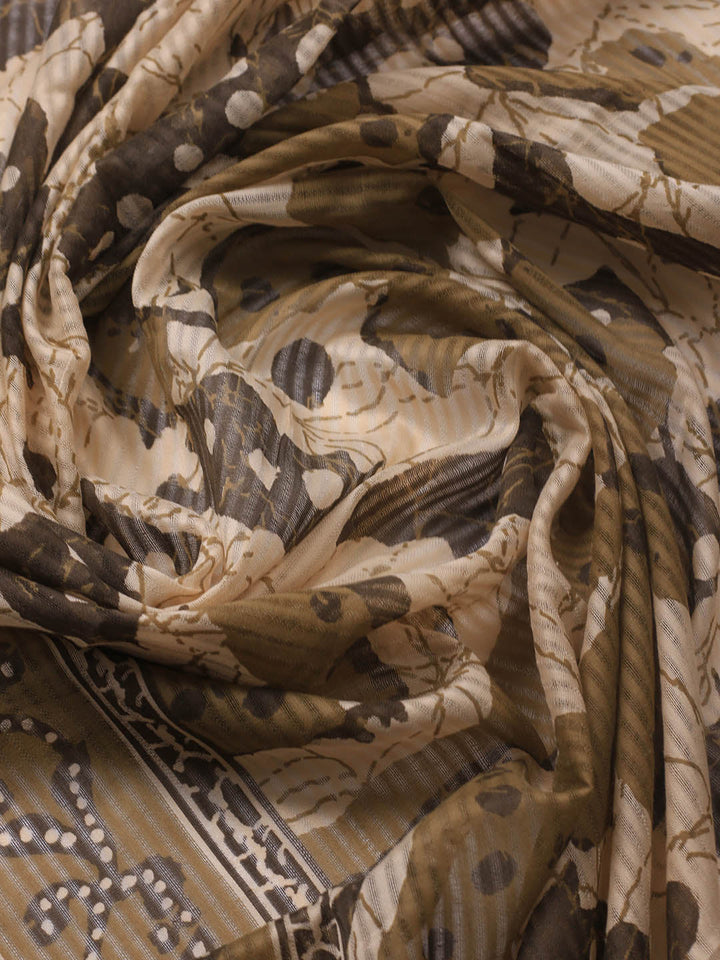 Printed Cotton Blend Unstitched Suit With Dupatta