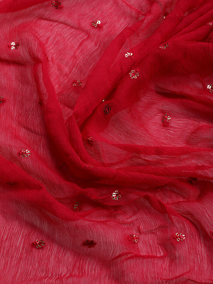 Neck Patti Cotton Blend Unstitched Suit Piece With Dupatta