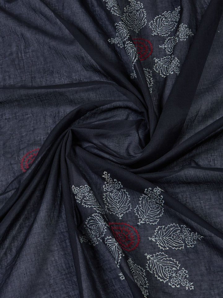 Printed Cotton Blend Unstitched Suit Piece With Dupatta