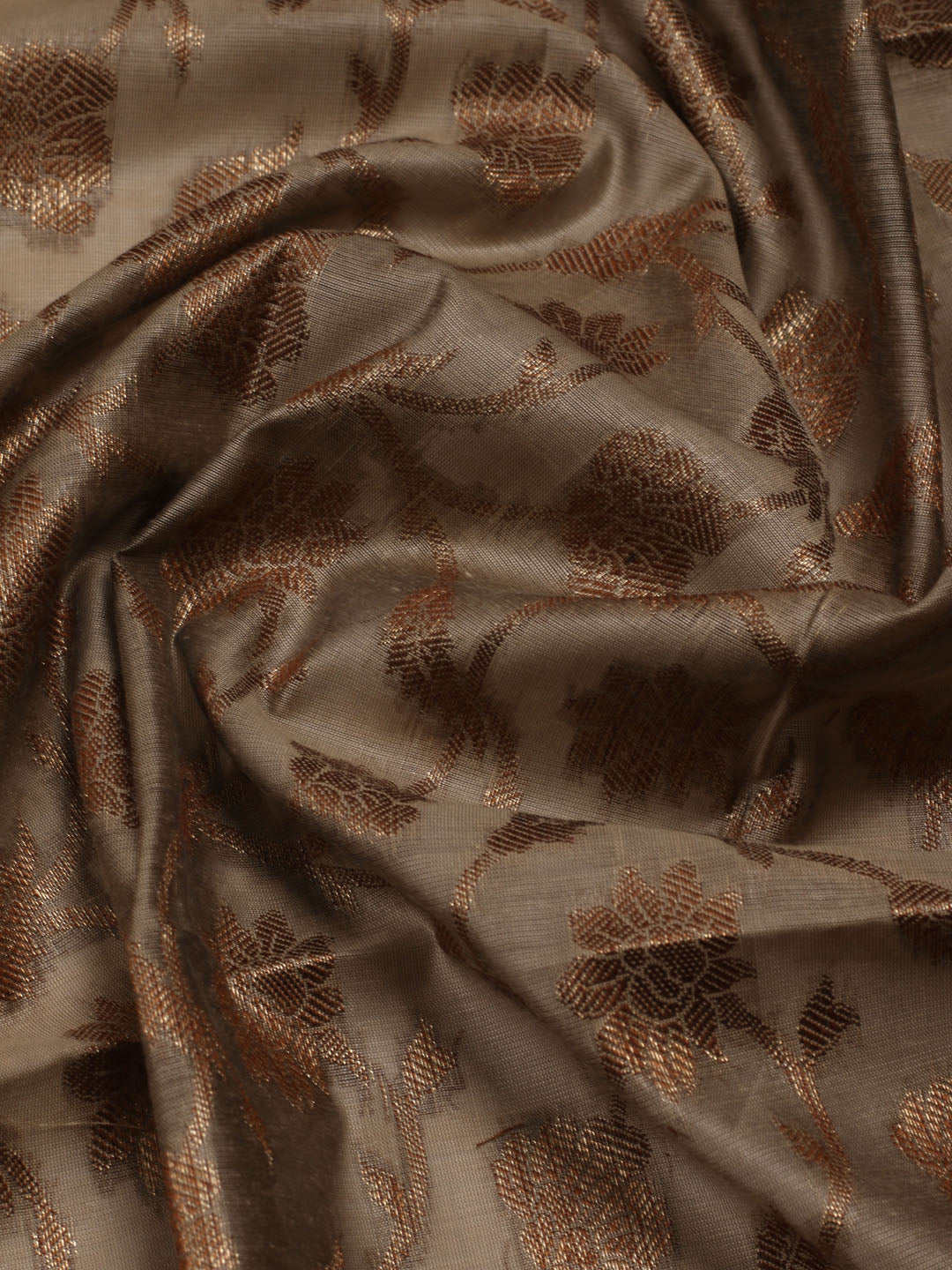 Neck Embroidered Chanderi Unstitched Suit Piece With Dupatta