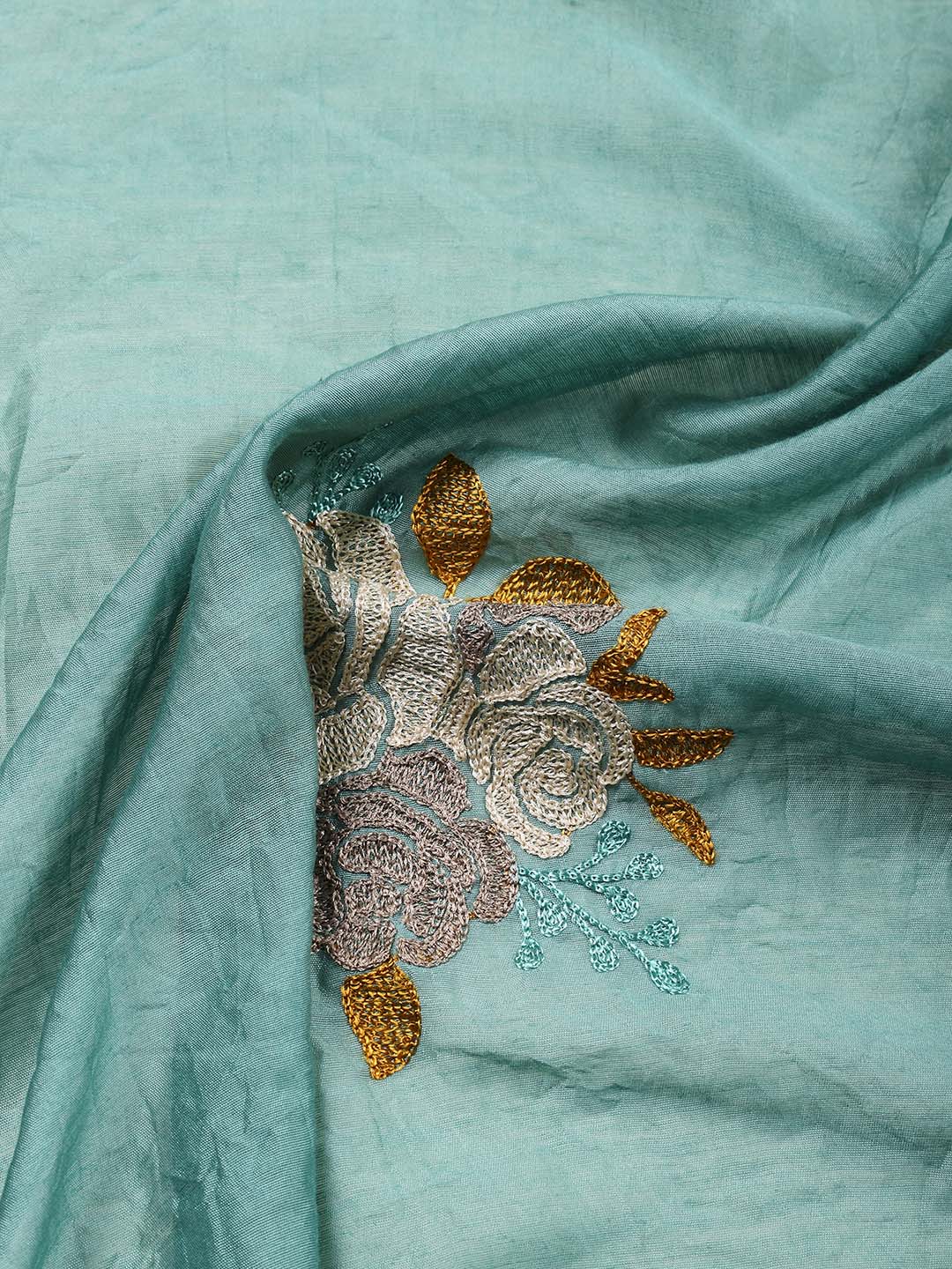 Printed Cotton Blend Unstitched Suit Piece With Dupatta