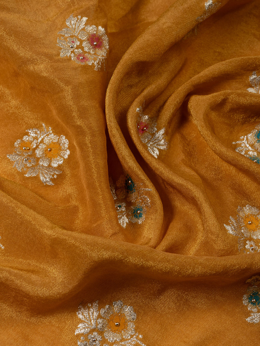 Woven Tissue Unstitched Suit Piece With Dupatta