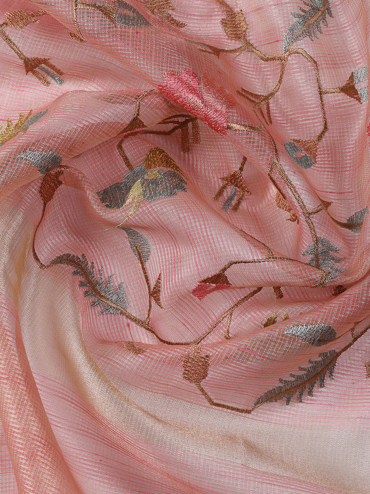 Woven Tissue Unstitched Suit With Dupatta