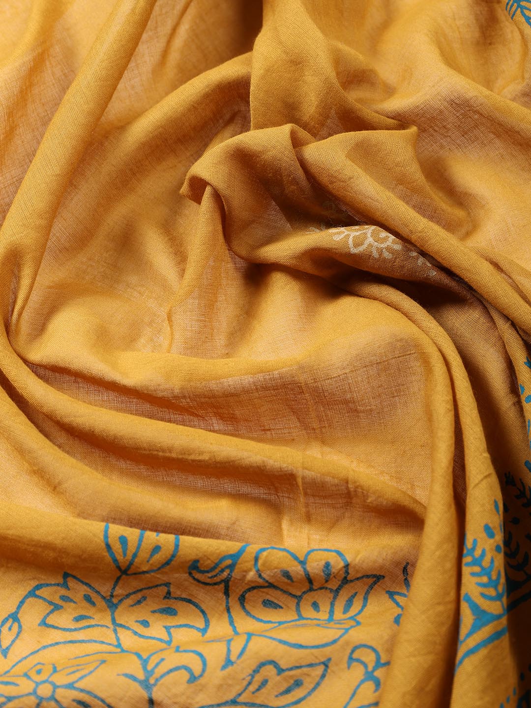 Printed Cotton Blend Unstitched Suit Piece With Dupatta