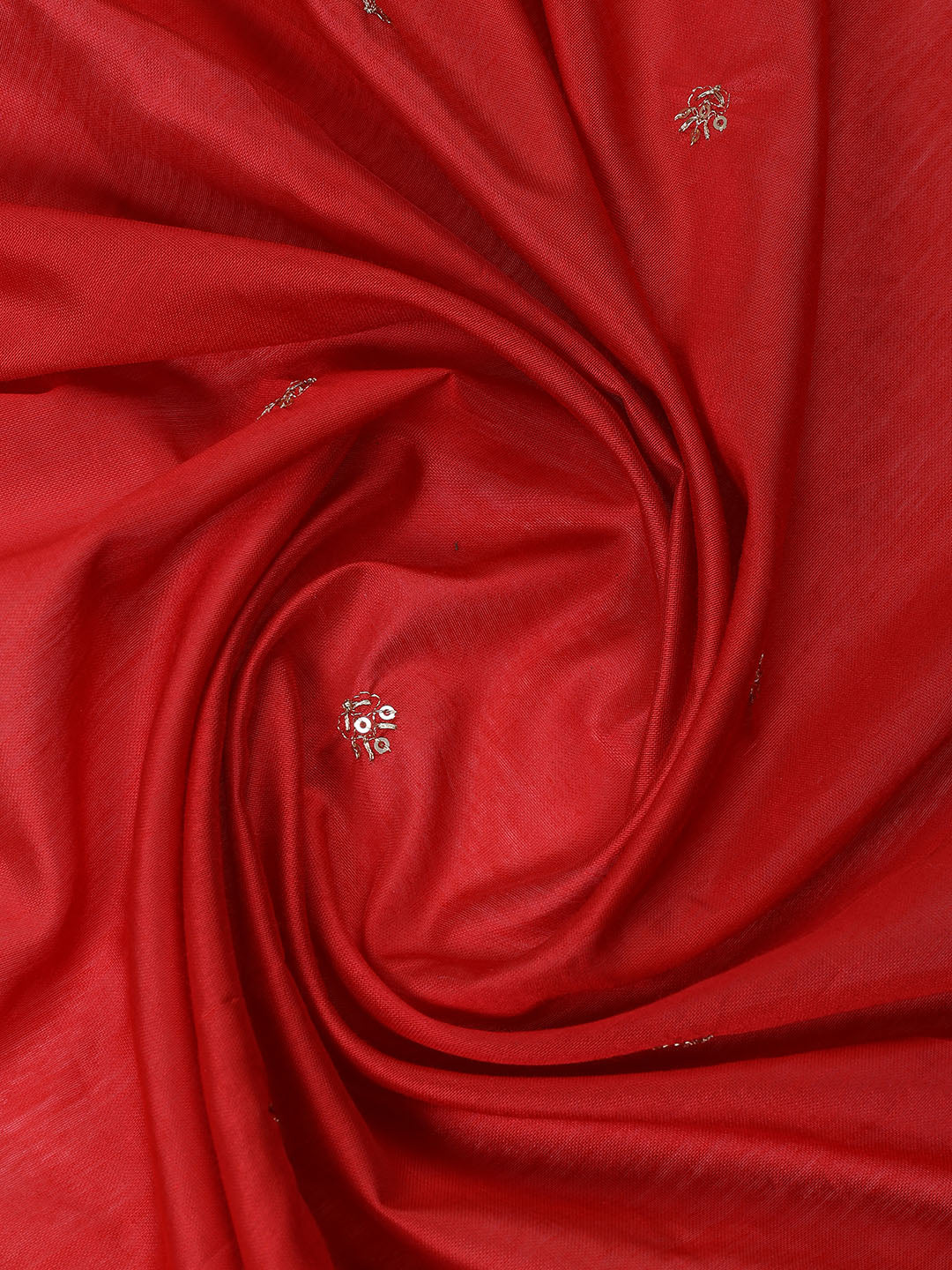 Neck Embroidered Cotton Blend Unstitched Suit With Dupatta