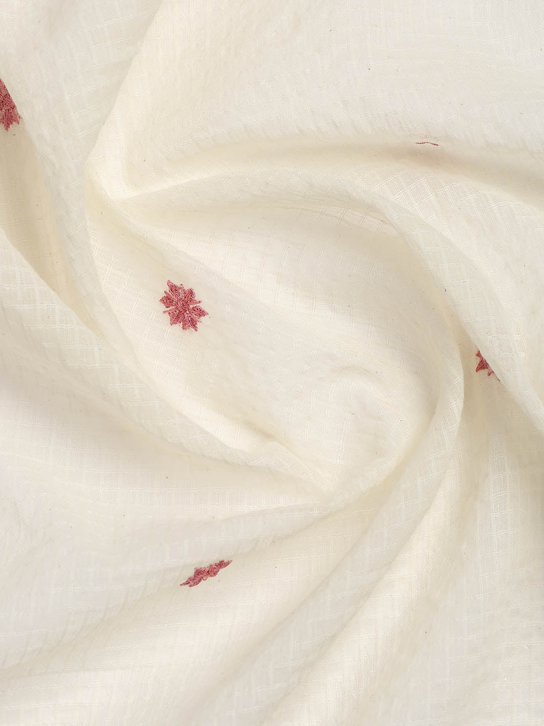 Embroidered Cotton Blend Unstitched Suit Piece With Dupatta