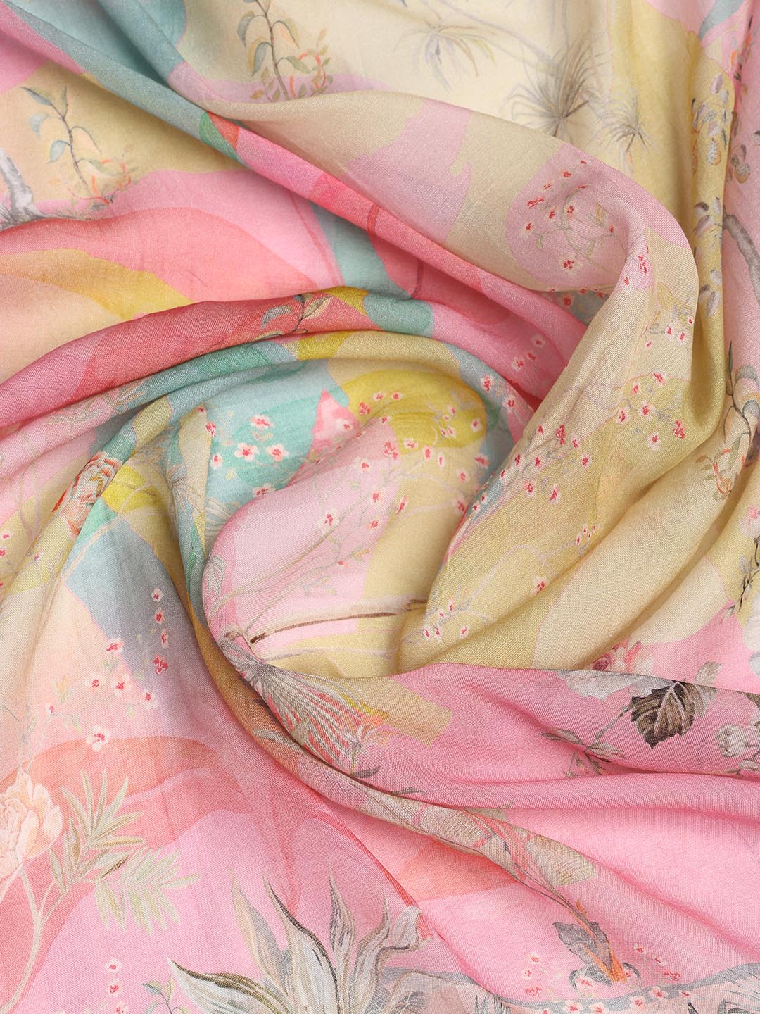 Printed Muslin Unstitched Suit With Dupatta