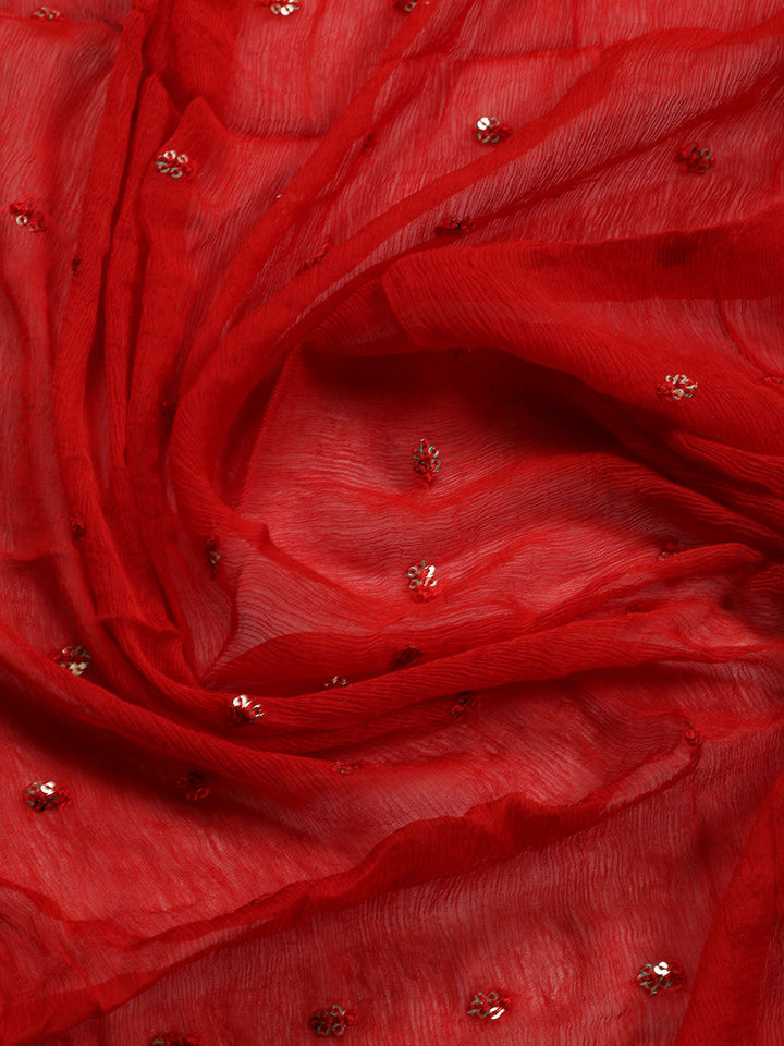 Neck Patti Cotton Blend Unstitched Suit Piece With Dupatta