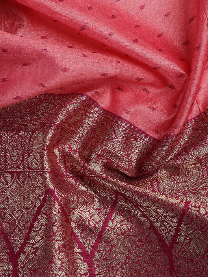 Woven Chanderi Unstitched Suit With Dupatta