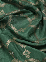 Woven Handloom Unstitched Suit Piece With Dupatta