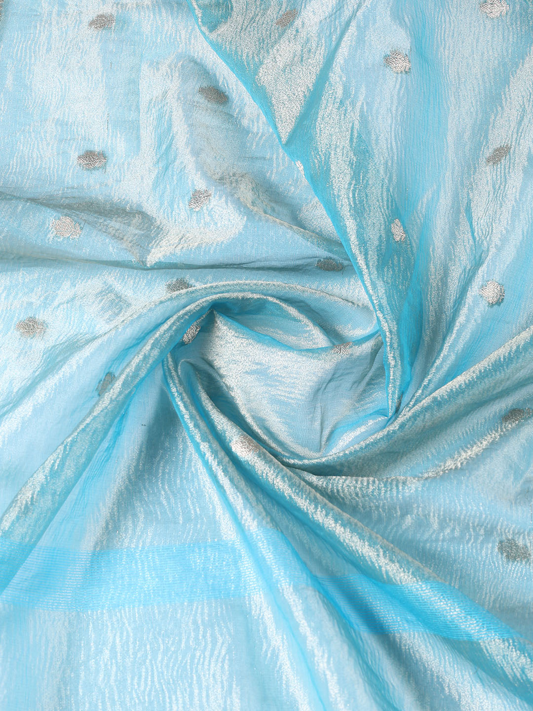 Neck Embroidered Tissue Unstitched Suit Piece With Dupatta